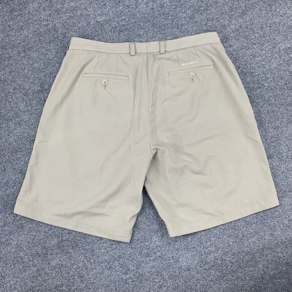 Vintage Bolle Golf Shorts Mens 38 Herb Green Pleated Front Performance Chino - Picture 7 of 10